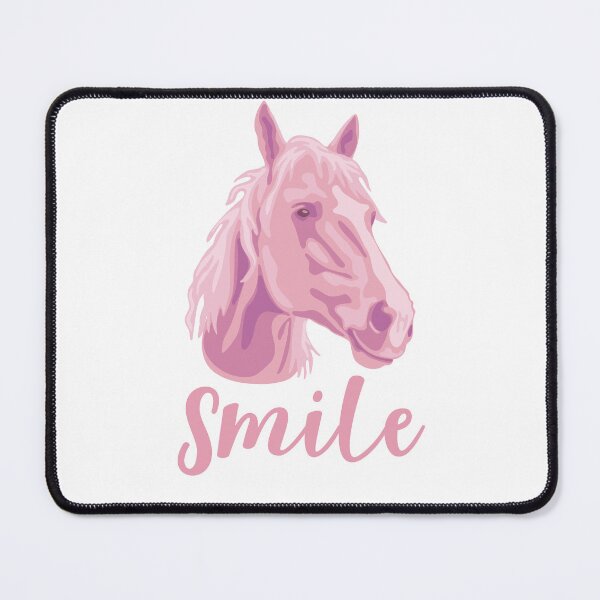 Item preview, DuFauna Pink Horse Joyful Smile White 02-0811-01 designed and sold by DuFauna.
