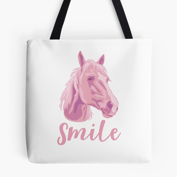 Item preview, DuFauna Pink Horse Joyful Smile White 02-0811-01 designed and sold by DuFauna.