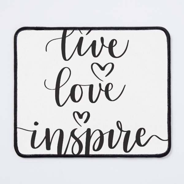 Item preview, Live, love, inspire cute calligraphy design designed and sold by Funky Fibers.