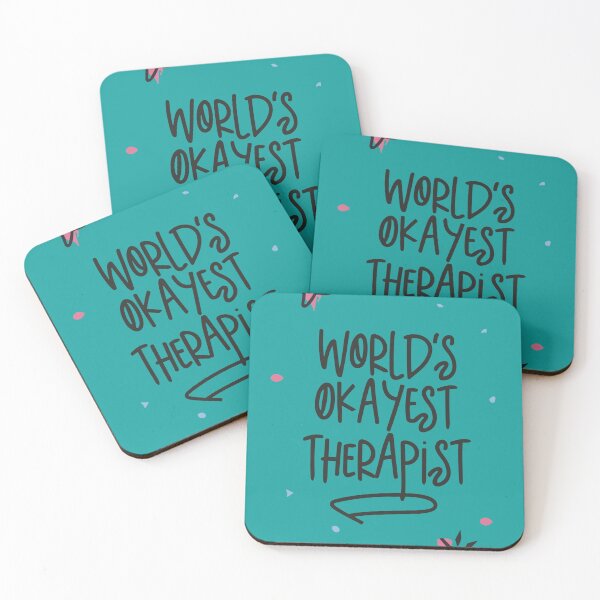 Item preview, World's okayest therapist motivation artwork designed and sold by Collision19.