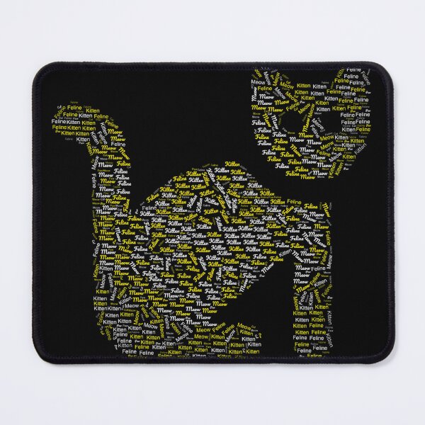 Item preview, The words are arranged in the shape of a cat. designed and sold by Akkapab.
