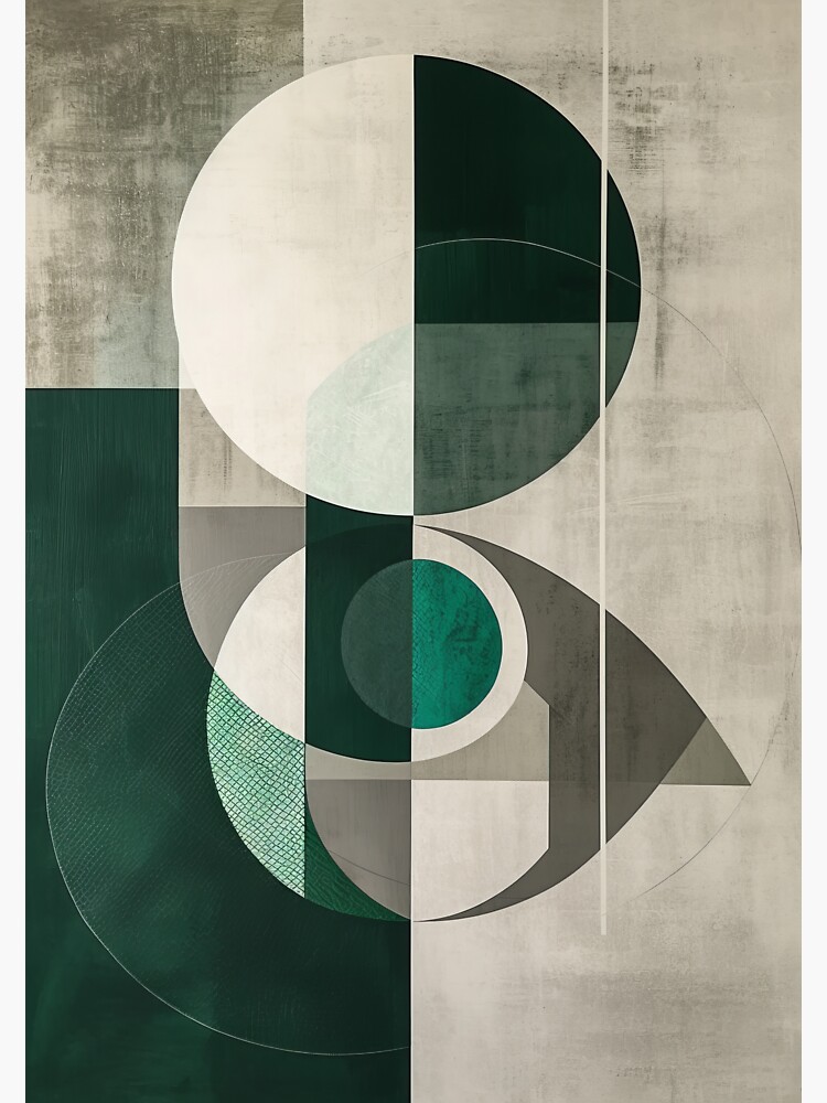 Thumbnail 3 of 3, Sticker, Abstract Contours Collection #4 - Bauhaus Geometry designed and sold by EtherealEchoes.