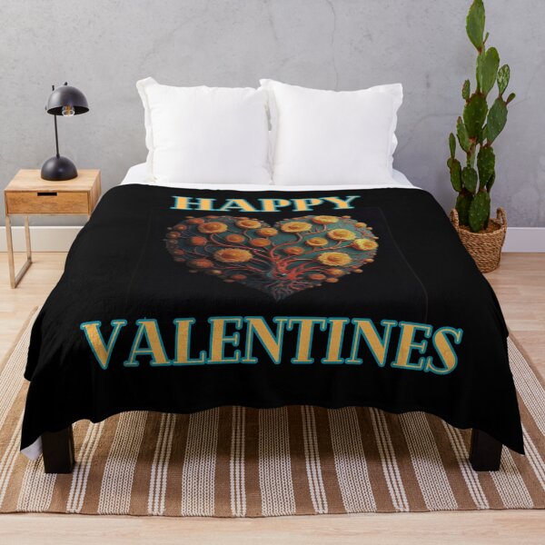 Item preview, Happy valentines with flowers heart in cute van gogh style for valentines day gifts designed and sold by thankful-loco.