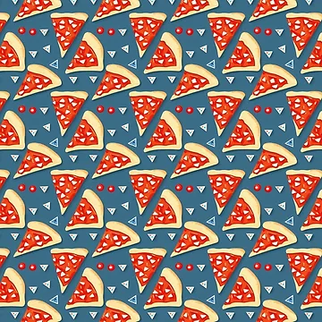 Artwork thumbnail, Pizza Pattern  by DestoPattern