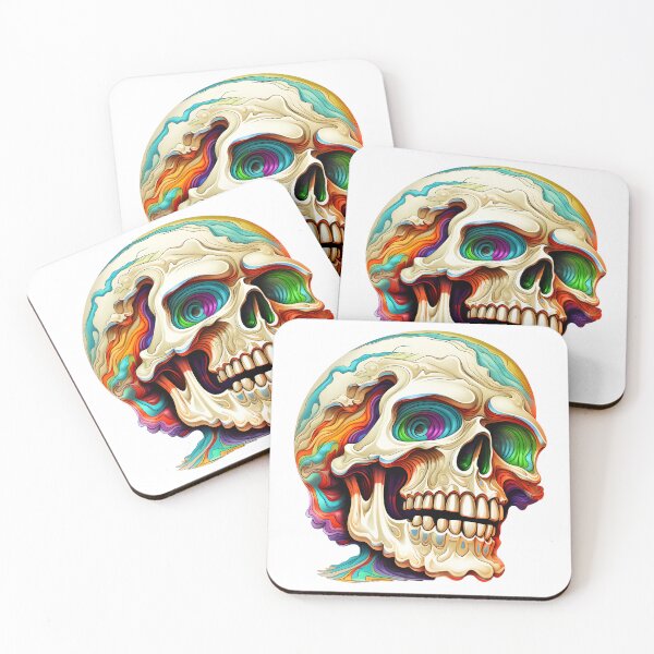 Item preview, Psychedelic skull designed and sold by greyapple.