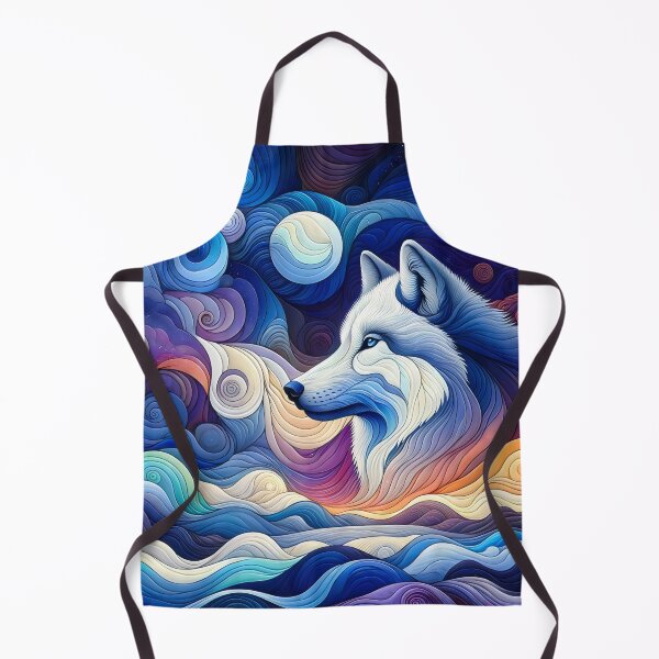 Item preview, Celestial Dreams Wolf - Cosmic Swirls Animal Art designed and sold by ElLocoMus.