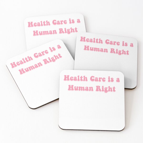 Item preview, Health care is a human right (light pink, retro font) designed and sold by smellbellart3.
