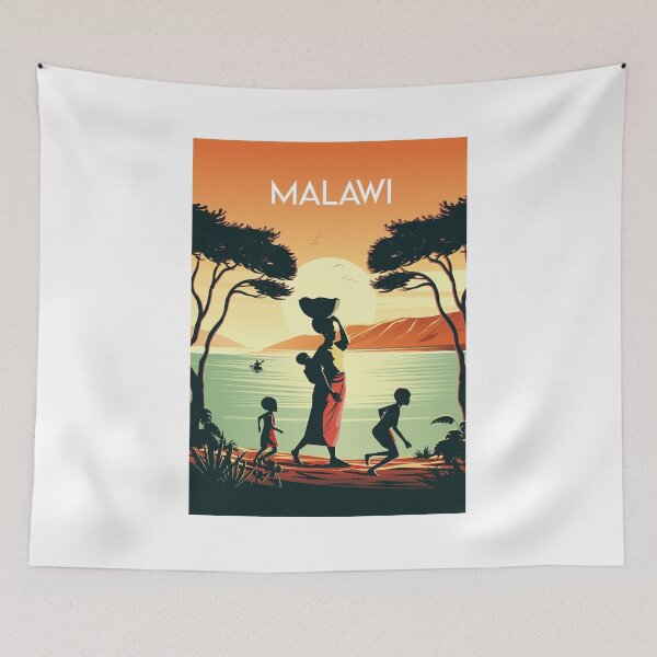 Item preview, malawi travel poster africa designed and sold by Arctic frame studio.