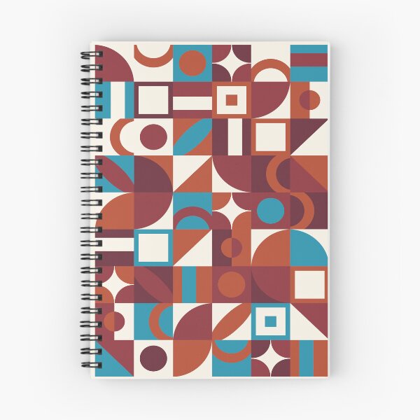 Item preview, Coral Red And Cyan Squares Abstract Pattern designed and sold by Zuriezuart.