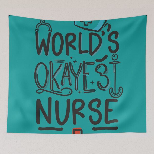 Item preview, World's okayest nurse motivation artwork designed and sold by Collision19.