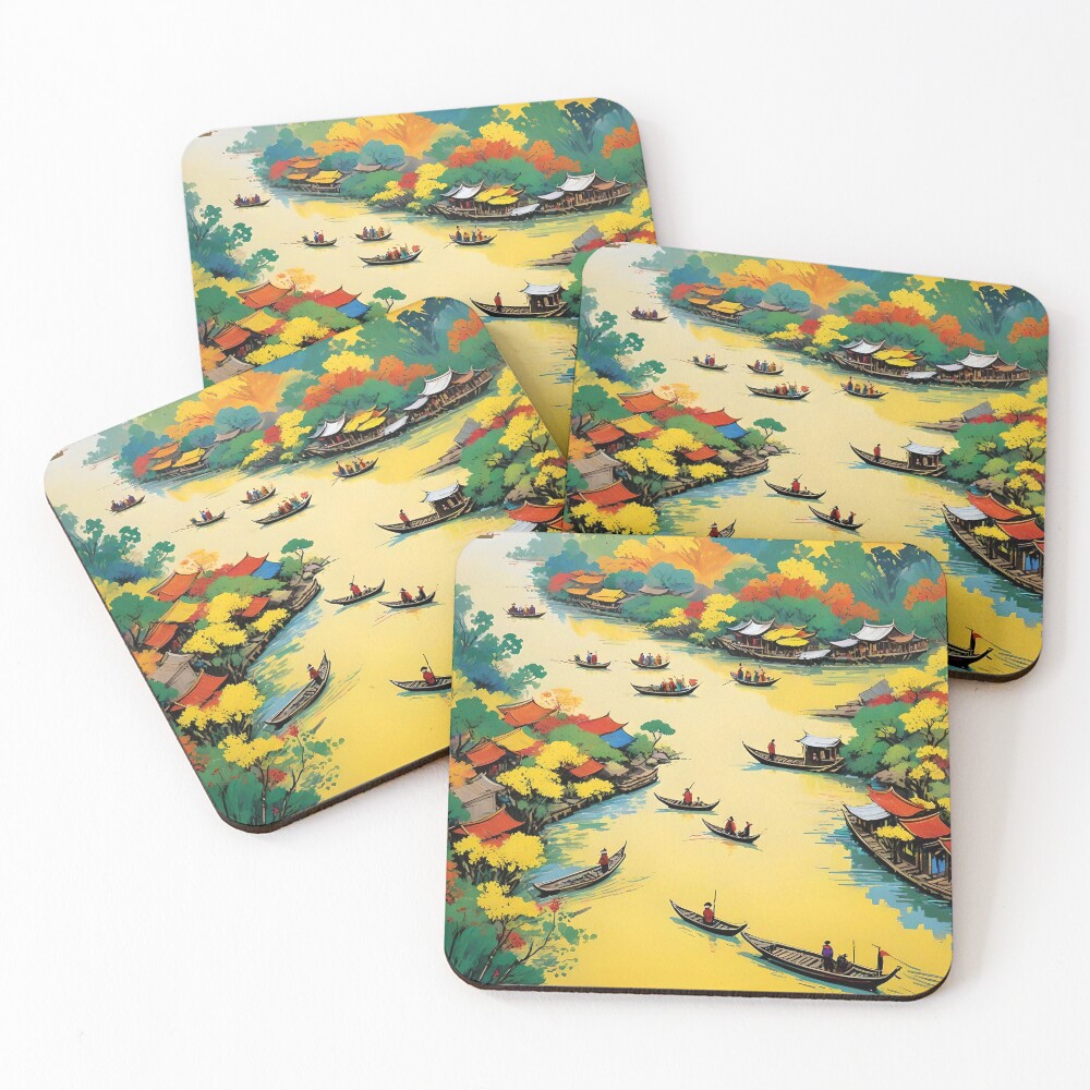 Item preview, Coasters (Set of 4) designed and sold by PIGCASSOSAIART.