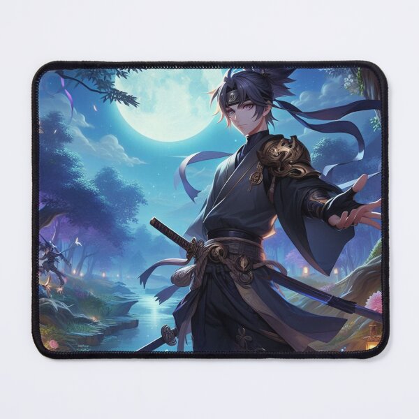 Item preview, Anime Ninja Warrior in the moonlight designed and sold by Mandyg28.