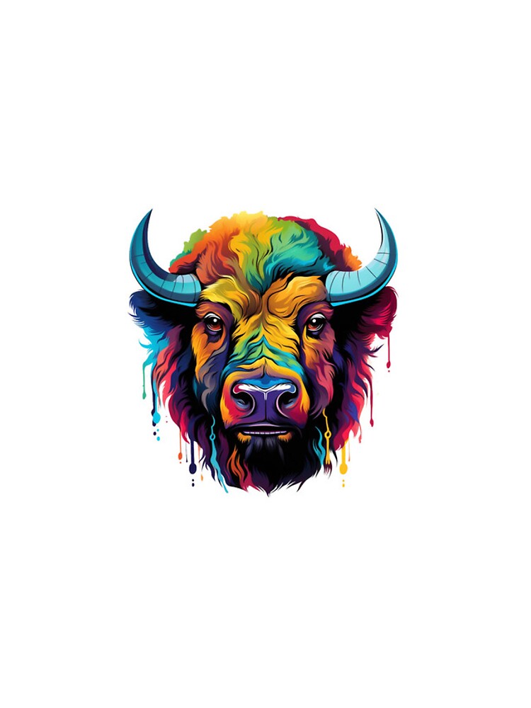 Thumbnail 4 of 4, iPhone Case, Colorful Bison designed and sold by StickerStyleHub.