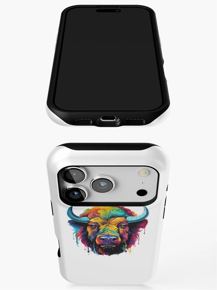 Thumbnail 3 of 4, iPhone Case, Colorful Bison designed and sold by StickerStyleHub.