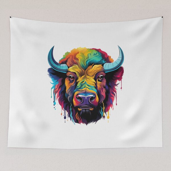 Item preview, Colorful Bison designed and sold by StickerStyleHub.
