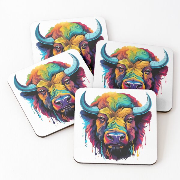 Item preview, Colorful Bison designed and sold by StickerStyleHub.