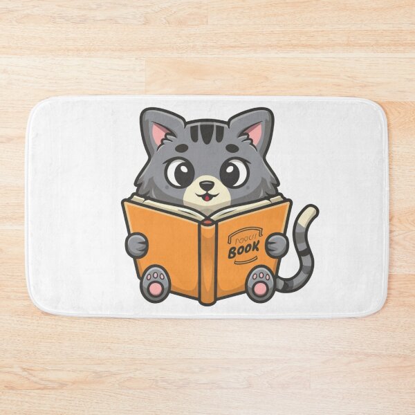 Item preview, Cute cat reading book designed and sold by StickerStyleHub.