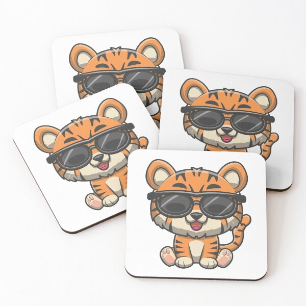 Item preview, Tiger with sunglasses designed and sold by StickerStyleHub.