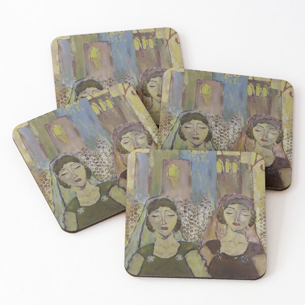 Item preview, Colorful Oriental Art Scene, Dreamy women with building background designed and sold by ArtBySamTah.