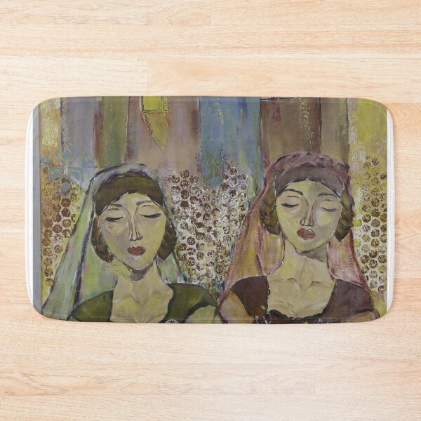 Item preview, Colorful Oriental Art Scene, Dreamy women with building background designed and sold by ArtBySamTah.
