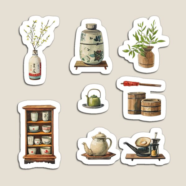 Item preview, Japanese Culture - Watercolourart Sticker designed and sold by fluidwatercolor.