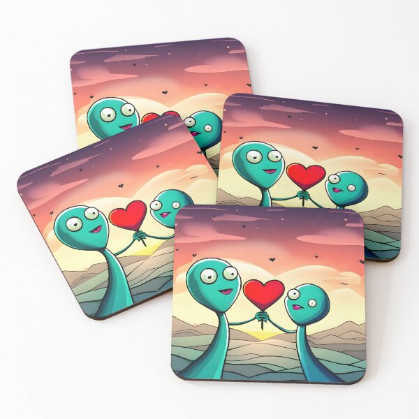 Item preview, Love Across the Cosmos: Valentine's Day Extraterrestrial Encounter VD01 designed and sold by HAYKA PRIME SHOP MARKET PLACE.