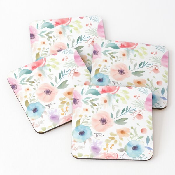 Item preview, Pastel Watercolor Flowers designed and sold by Hashola Designs.