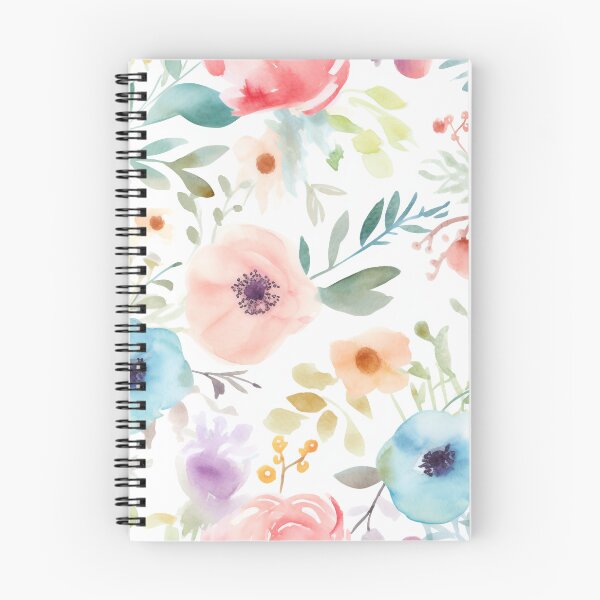 Aperçu de l'œuvre Fleurs aquarelles pastel créée et vendue par Hashola Designs.