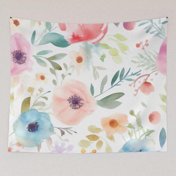 Item preview, Pastel Watercolor Flowers designed and sold by Hashola Designs.