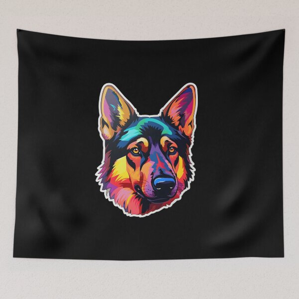 Item preview, German Shepherd in WPAP style designed and sold by CUTEDOGGIEZ.