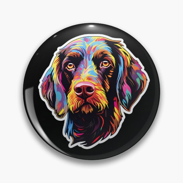 Item preview, German Wirehaired Pointer in WPAP style designed and sold by CUTEDOGGIEZ.