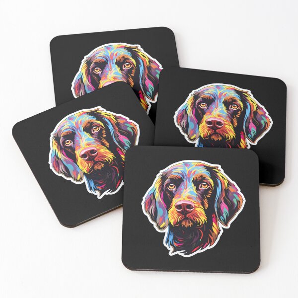 Item preview, German Wirehaired Pointer in WPAP style designed and sold by CUTEDOGGIEZ.