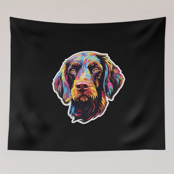 Item preview, German Wirehaired Pointer in WPAP style designed and sold by CUTEDOGGIEZ.