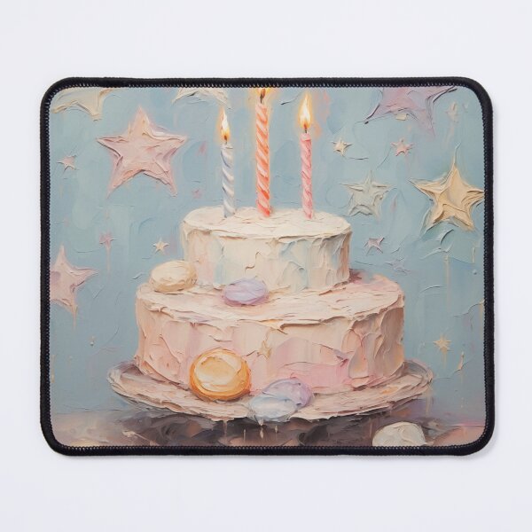 Item preview, 3rd Birthday/30th Birthday Impasto Style Cake designed and sold by PrincessaCharms.