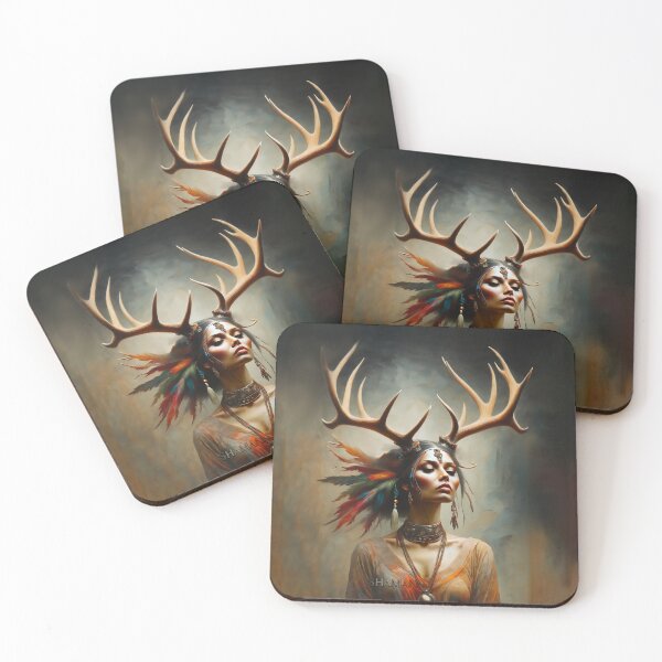 Item preview, SHAMAN, Indian, It's Time, deer , Freedom, moon designed and sold by CrisMor-Art.
