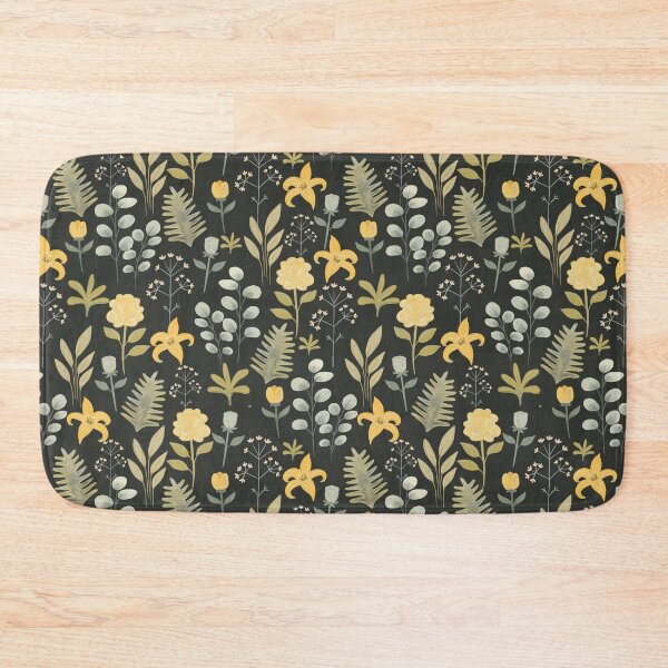 Item preview, Ancient watercolour lilies and greenery dark Background designed and sold by pholiumsigma_design.