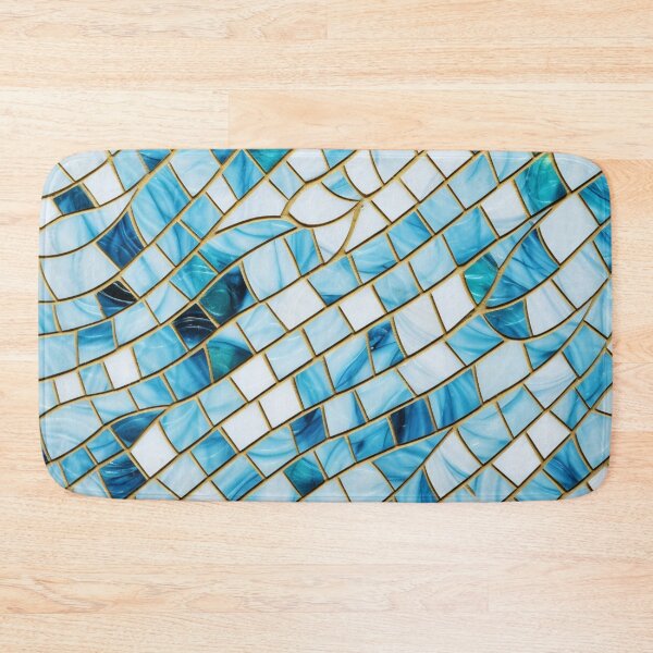 Item preview, White Blue Ceramic Tile designed and sold by GrinGalore.