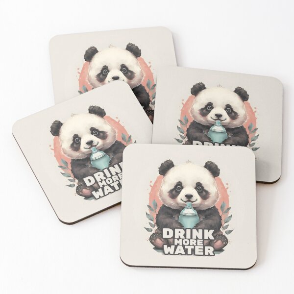 Item preview, Drink more water - Cute Panda designed and sold by RemonMichel.