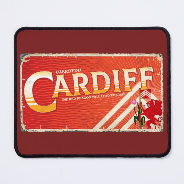 Item preview, CARDIFF City Wales UK Sticker T-Shirt 01 designed and sold by LocationInks.