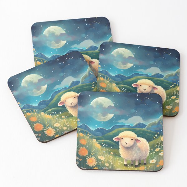 Item preview, Moonlit Meadow Sheep designed and sold by cute-animals99.