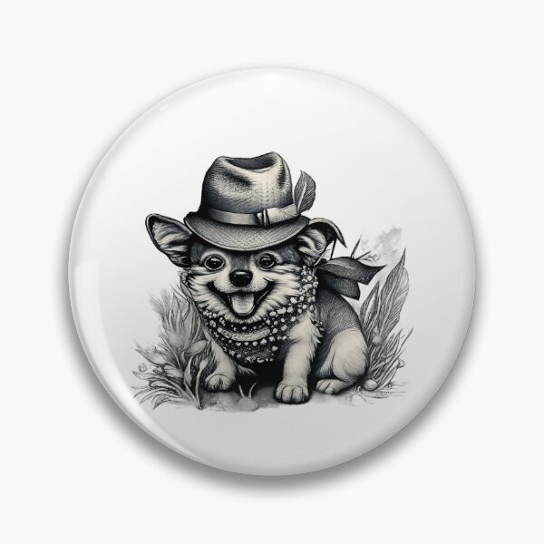 Item preview, A charming, smiling dog in a hat designed and sold by MagelliShop.