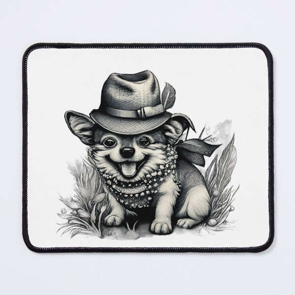 Item preview, A charming, smiling dog in a hat designed and sold by MagelliShop.