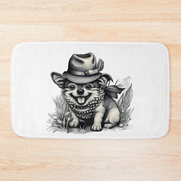 Item preview, A charming, smiling dog in a hat designed and sold by MagelliShop.