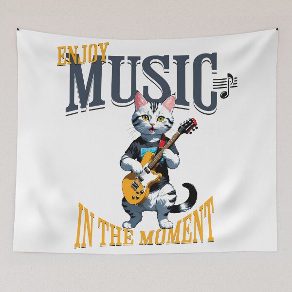 Item preview, Cat Harmony: Cats with Guitar in Unique Digital Art designed and sold by Artedig.