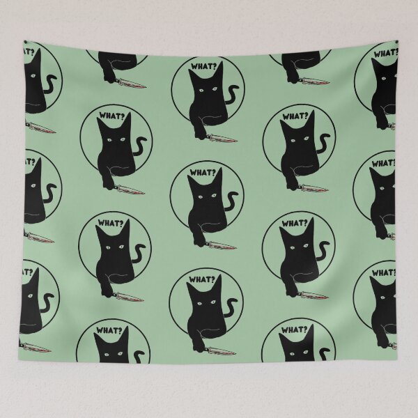 Item preview,  Cat What ? Murderous Black Cat With Knife  designed and sold by printmala.
