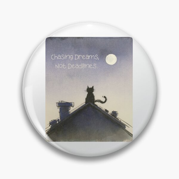 Item preview, Chasing dreams not deadlines - for dream followers and cat lovers designed and sold by StalmaskyArt.