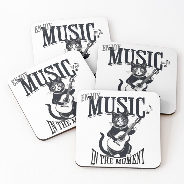 Item preview, Retro Feline Art: Cats with Guitar in Exclusive Digital designed and sold by Artedig.