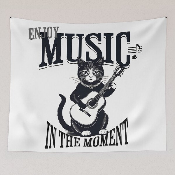 Item preview, Retro Feline Art: Cats with Guitar in Exclusive Digital designed and sold by Artedig.