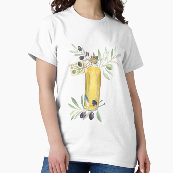 Vista previa del artículo con la obra «Botella de aceite de oliva», diseñado y vendido por Flowersforbear.