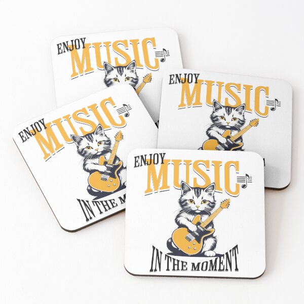 Item preview, Retro Rocking Cats: Digital Art with Feline Guitars designed and sold by Artedig.